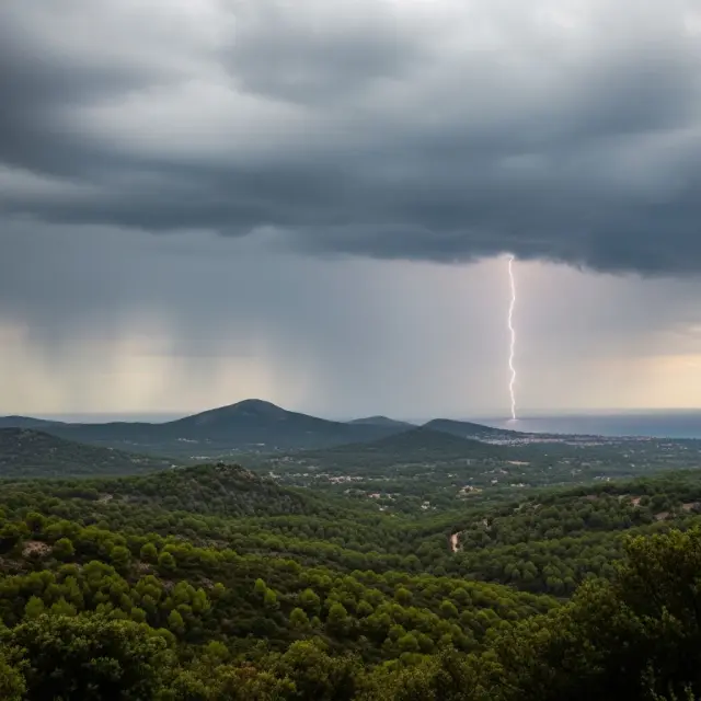 Weerswaarschuwing voor regen en onweer in Var