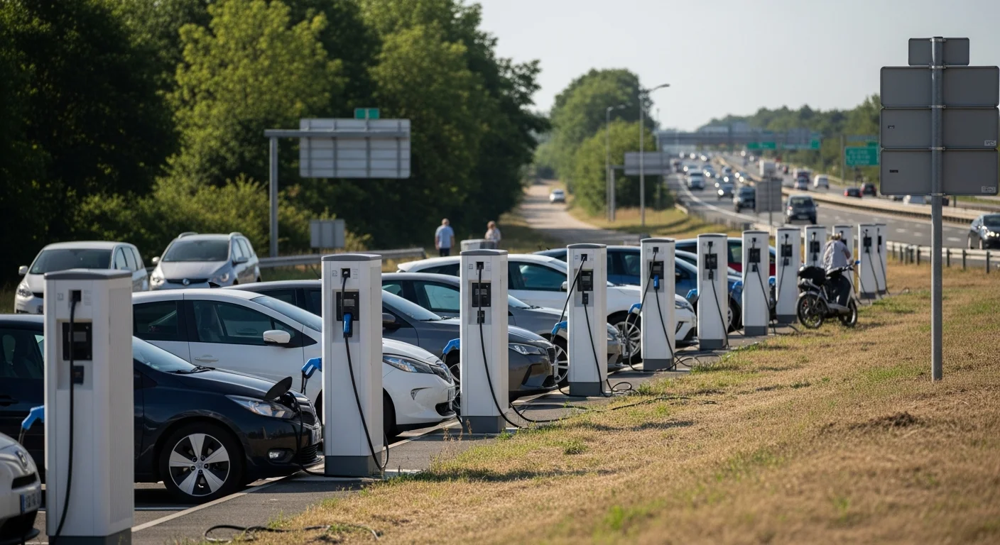 Zomerse drukte bij Franse laadpalen, maar risico op lange wachttijden blijft beperkt