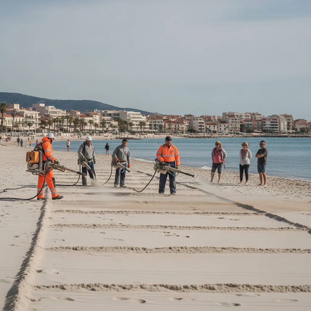 Herprofilering van strand in Var: re-sanding met baggersediment direct gestart