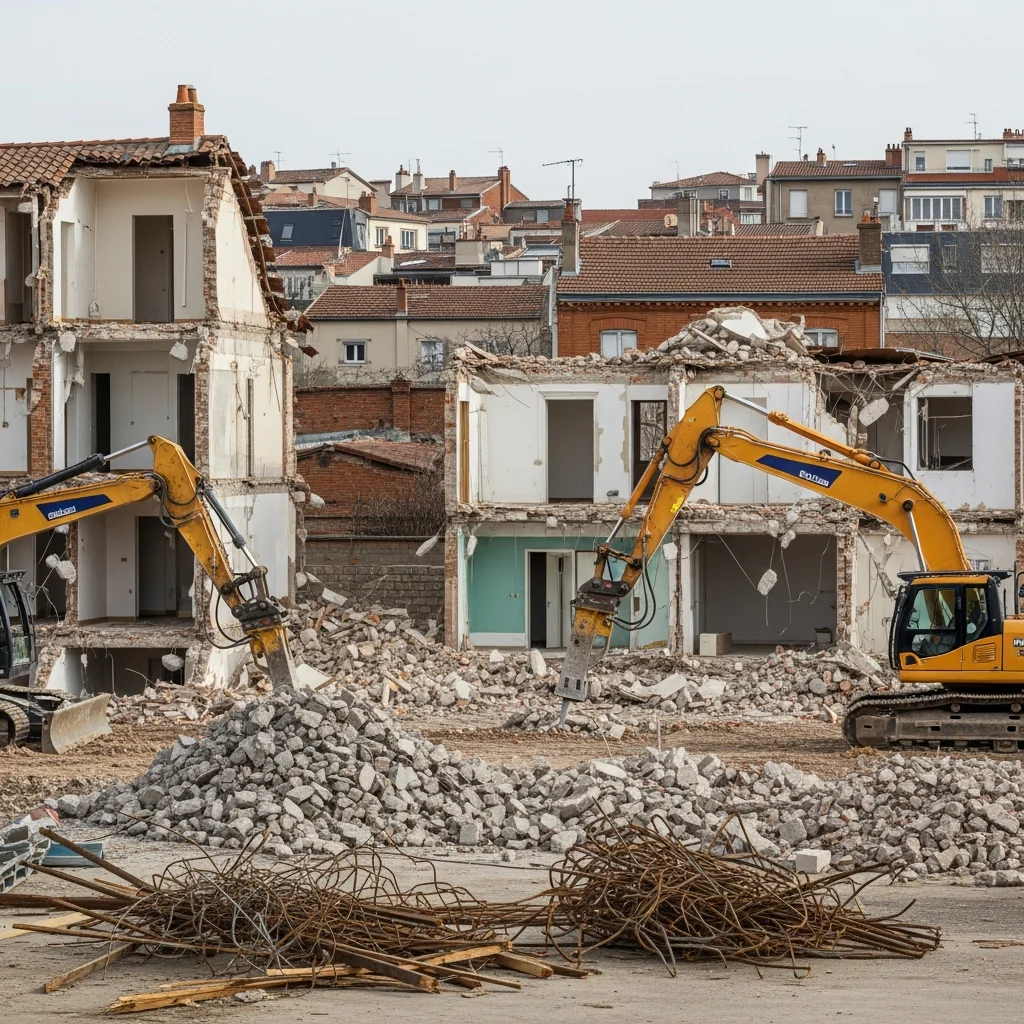 Sloop van deel woonkamp Hameau de Fleurance in Toulouse gestart