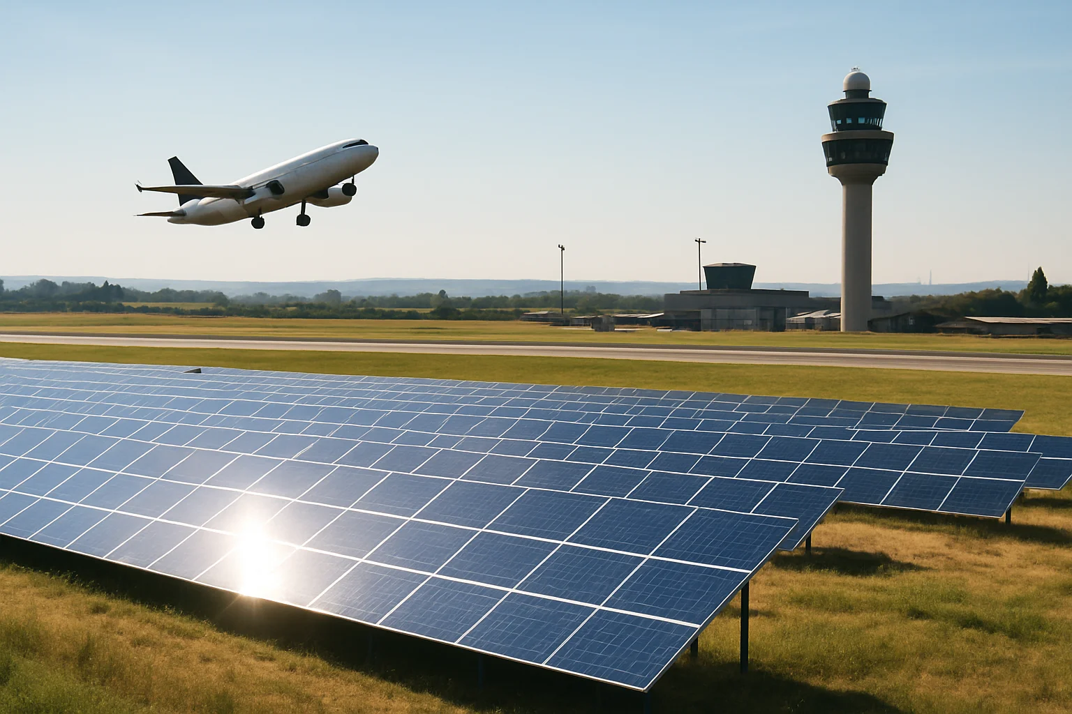 Zorgen over verblinding door zonnepanelen nabij Franse luchthavens