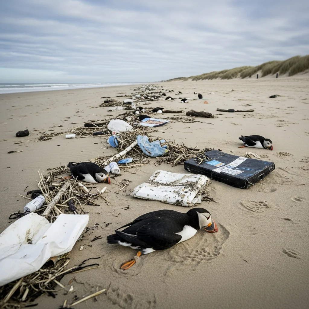 Na winterstormen hopen afval en dode vogels zich op aan stranden bij Arcachon