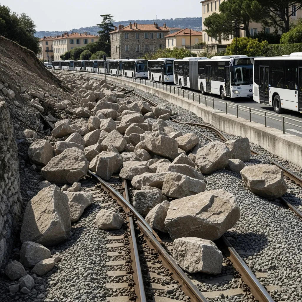 Rotsverschuiving bij Nice legt deel Train des Pignes voorlopig stil, bussen ingezet