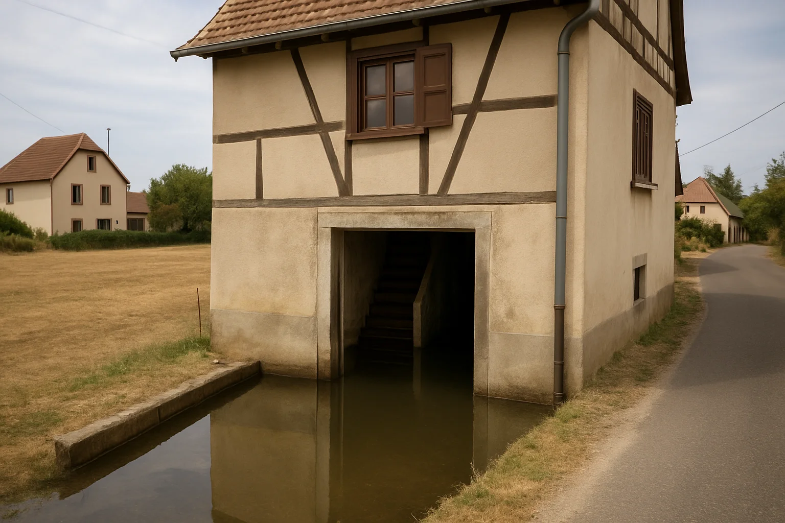 Onverklaarbare overlast door water in kelders ondanks droogte in Schoenau (Bas-Rhin)