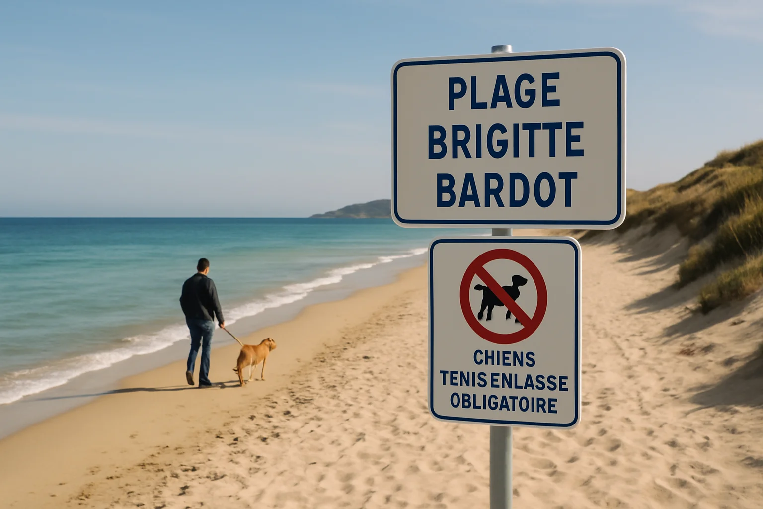 Strand nabij Saint-Tropez officieel omgedoopt tot Plage Brigitte Bardot, honden voortaan toegestaan