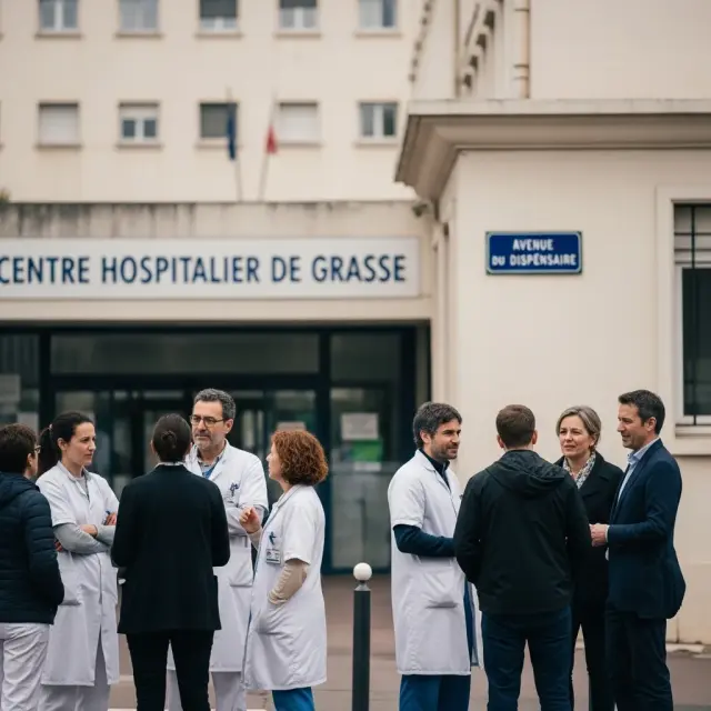 Medewerkers dienst Hospitalisatie aan huis van ziekenhuis Grasse hervatten staking