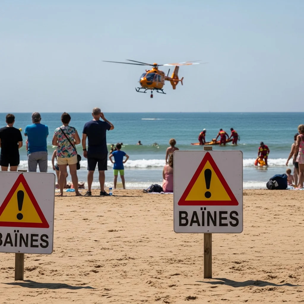 Meerdere reddingsacties en twee doden door gevaarlijke baïnes aan de kust van Gironde