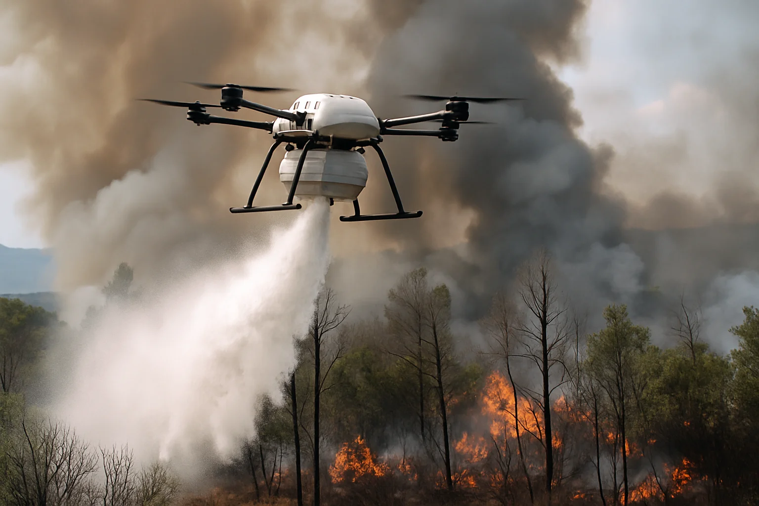 Franse brandweer test inzet van blusdrones tegen bosbranden