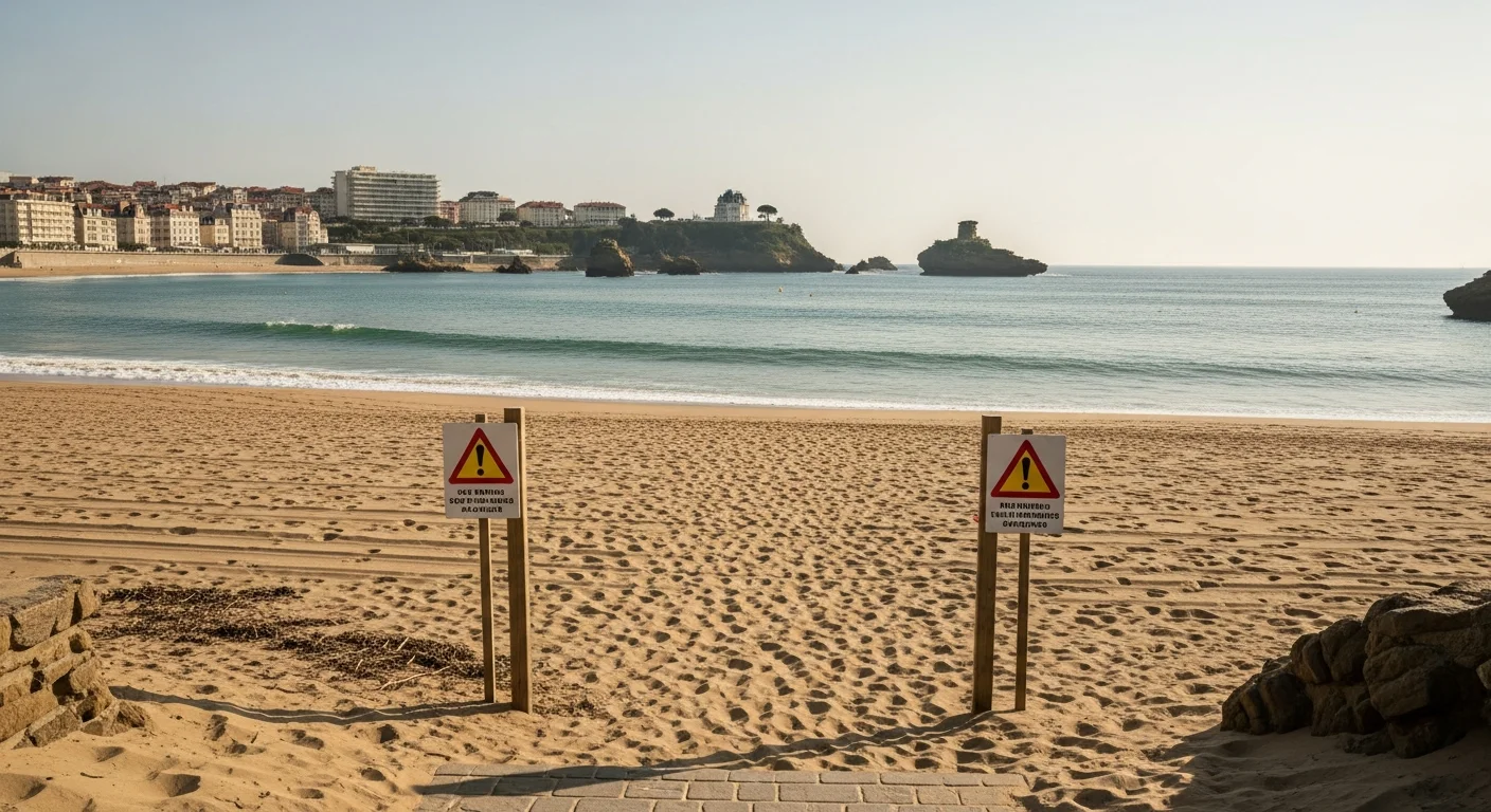 Strand Port-Vieux in Biarritz gesloten wegens giftige algen