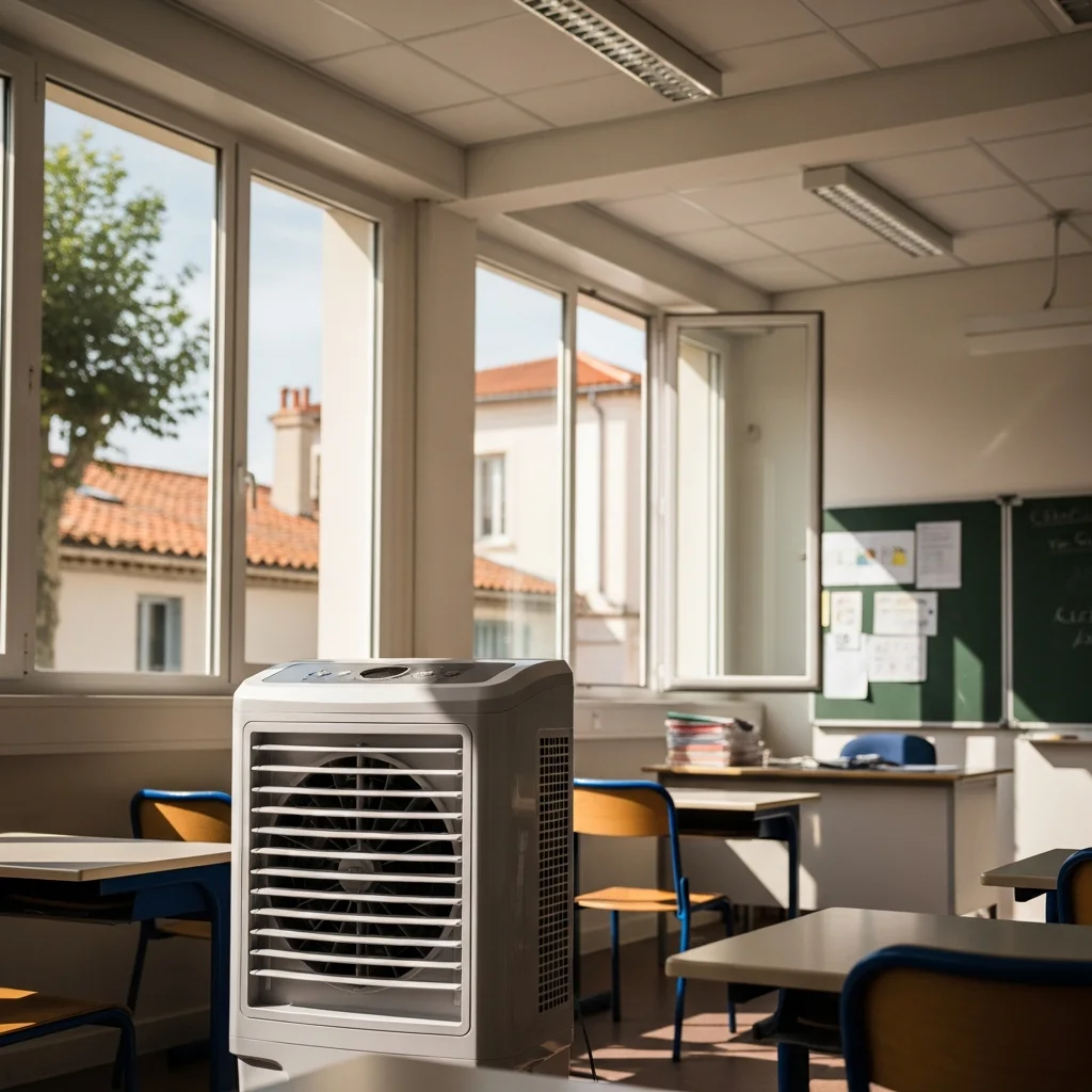 Alle klassen in Six-Fours-les-Plages uitgerust met aircoolers tegen hitte