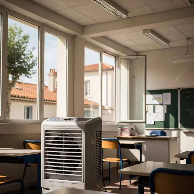 Alle klassen in Six-Fours-les-Plages uitgerust met aircoolers tegen hitte