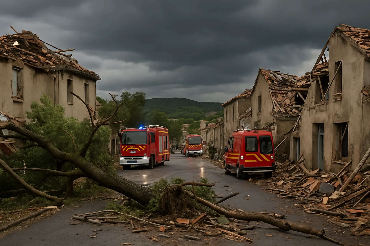 Tornado richt grote schade aan in Zuid-Frankrijk: tientallen gewonden