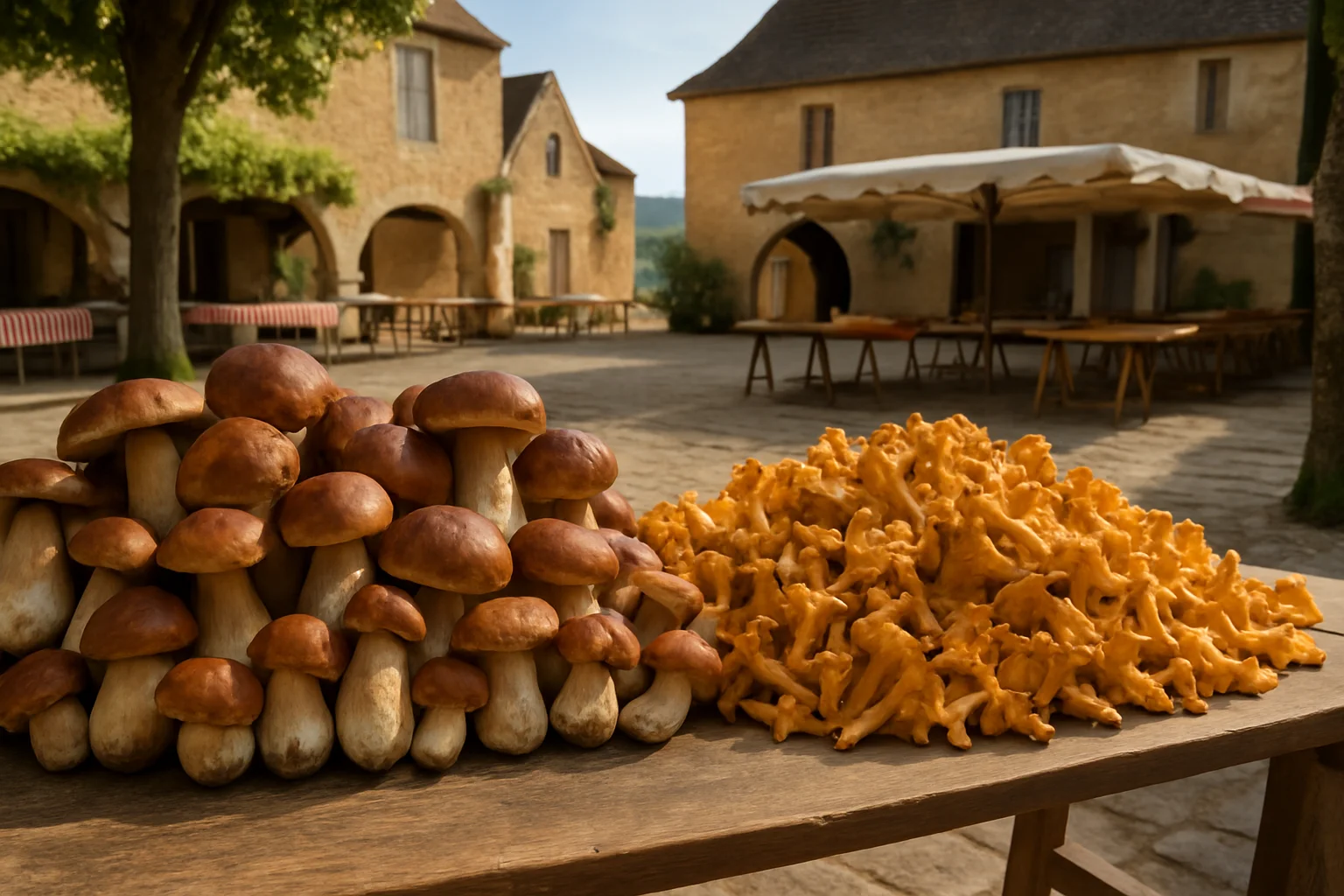 Prijzen van cèpes en girolles op Franse markten eind zomer 2026