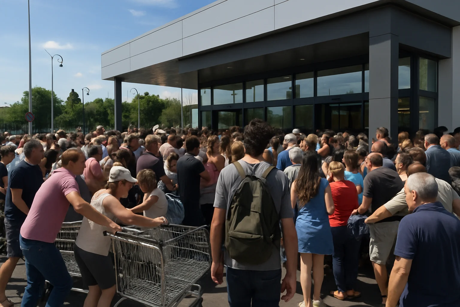 Chaotische taferelen bij Lidl in Frankrijk na massale run op airco’s