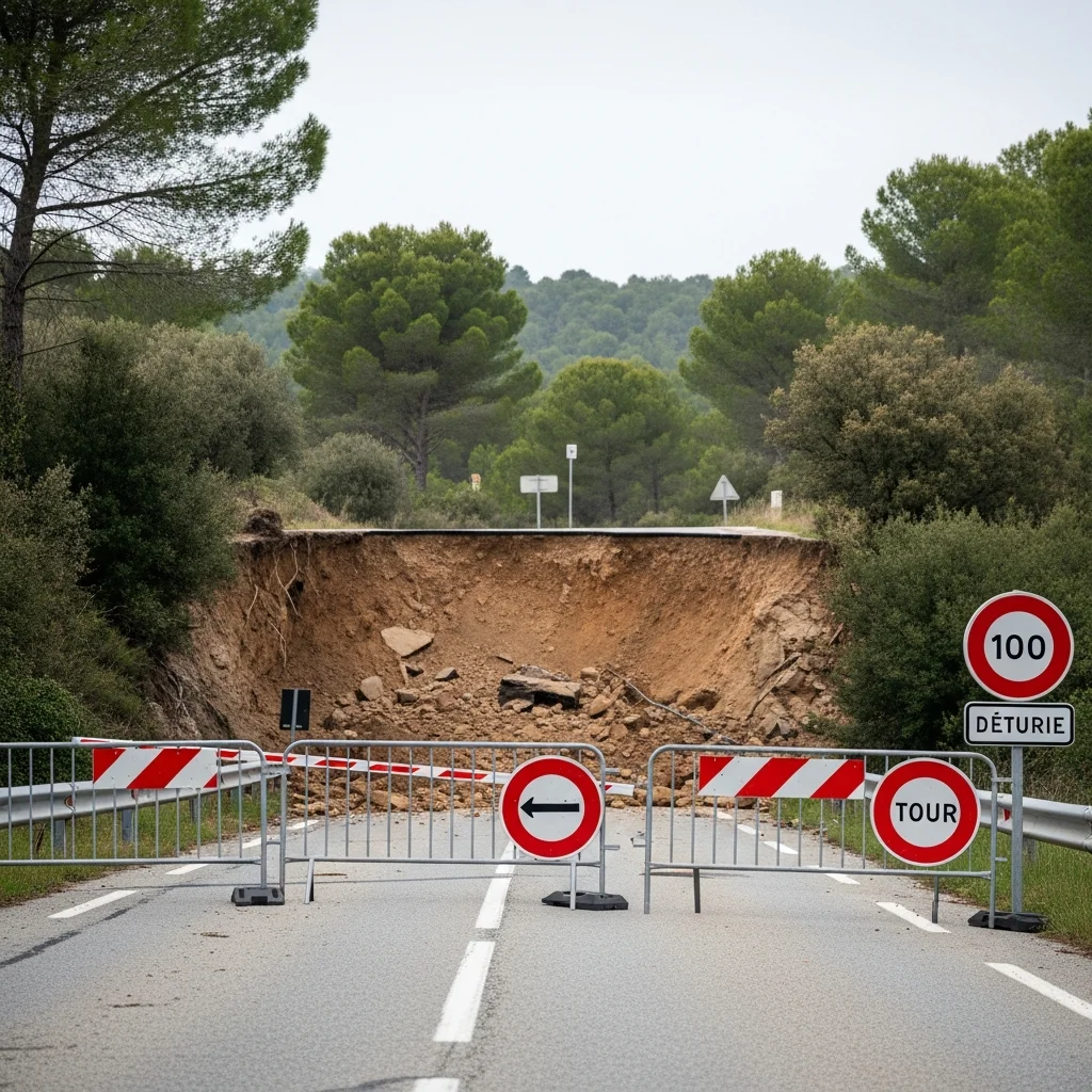 Weg bij Vallauris na aardverschuiving al maanden afgesloten