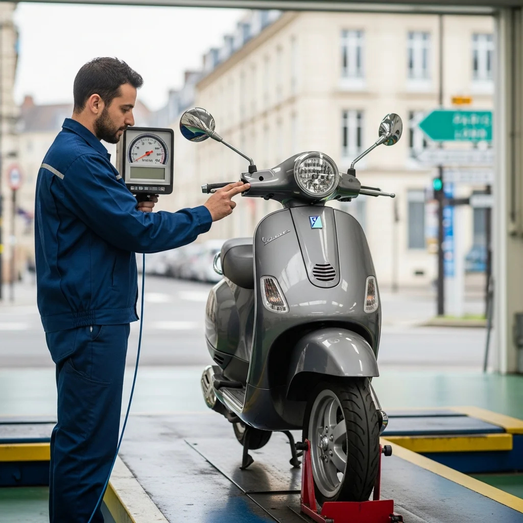 Nieuwe snelheidscontrole bij keuring voor scooters en bromfietsen in Frankrijk