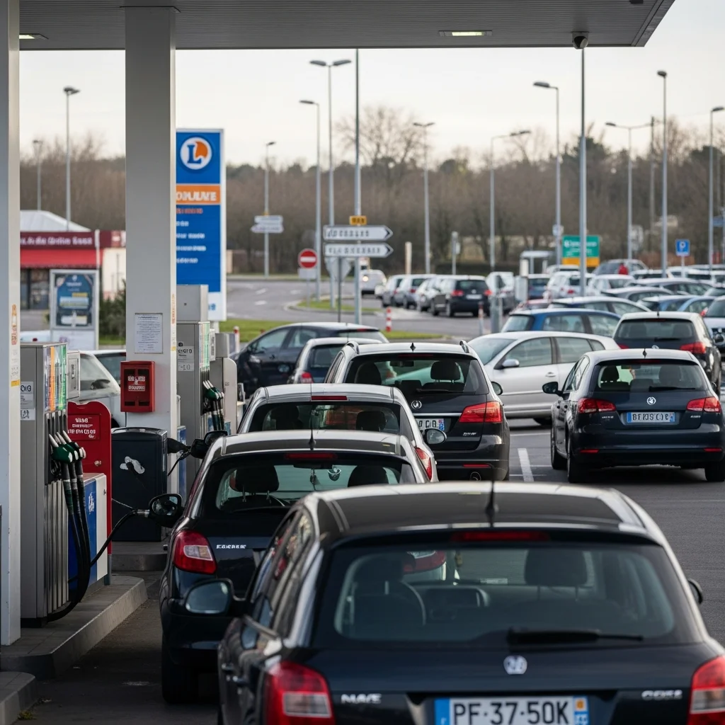 Promotieactie met goedkope brandstof bij Leclerc zorgt voor grote drukte bij tankstation nabij Toulouse