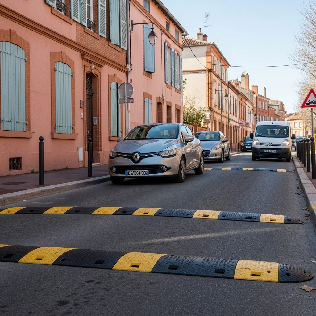 Meer kunststof verkeersdrempels in Toulouse: zichtbaar effect op tempo en routes in woonstraten