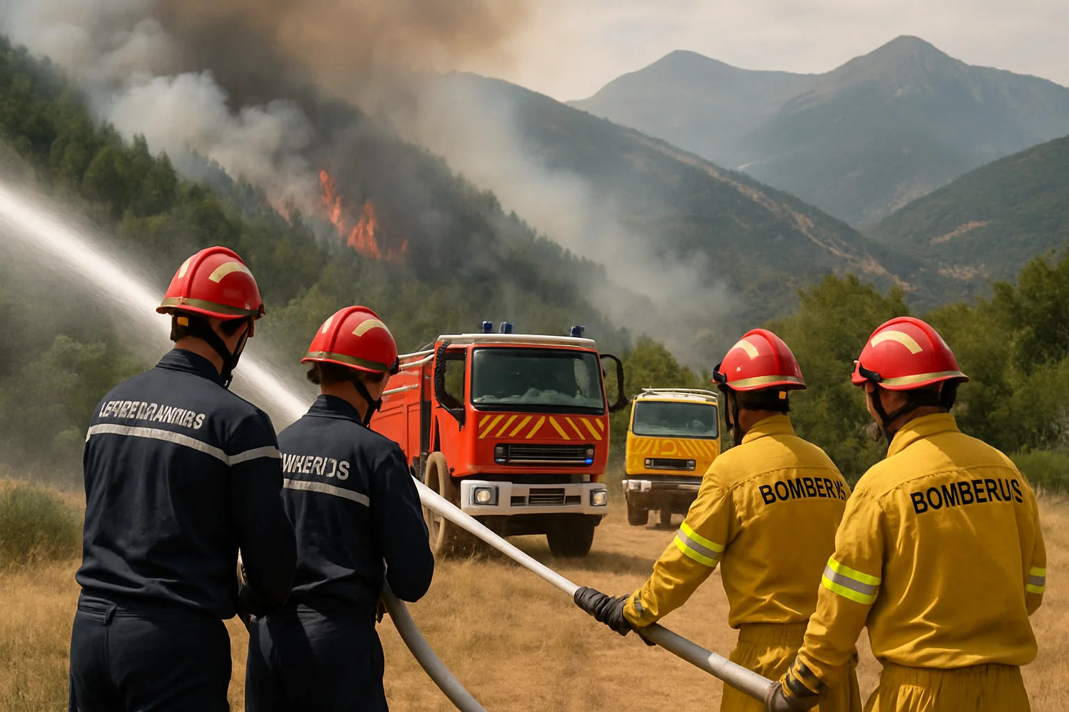 Franse brandweer ingezet bij grote bosbrand rond Jaca, grensoverschrijdende samenwerking