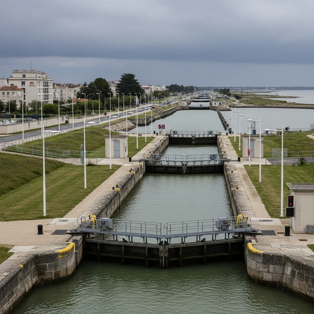 Sluizensysteem in La Rochelle voorkomt overstromingen tijdens grote getijden