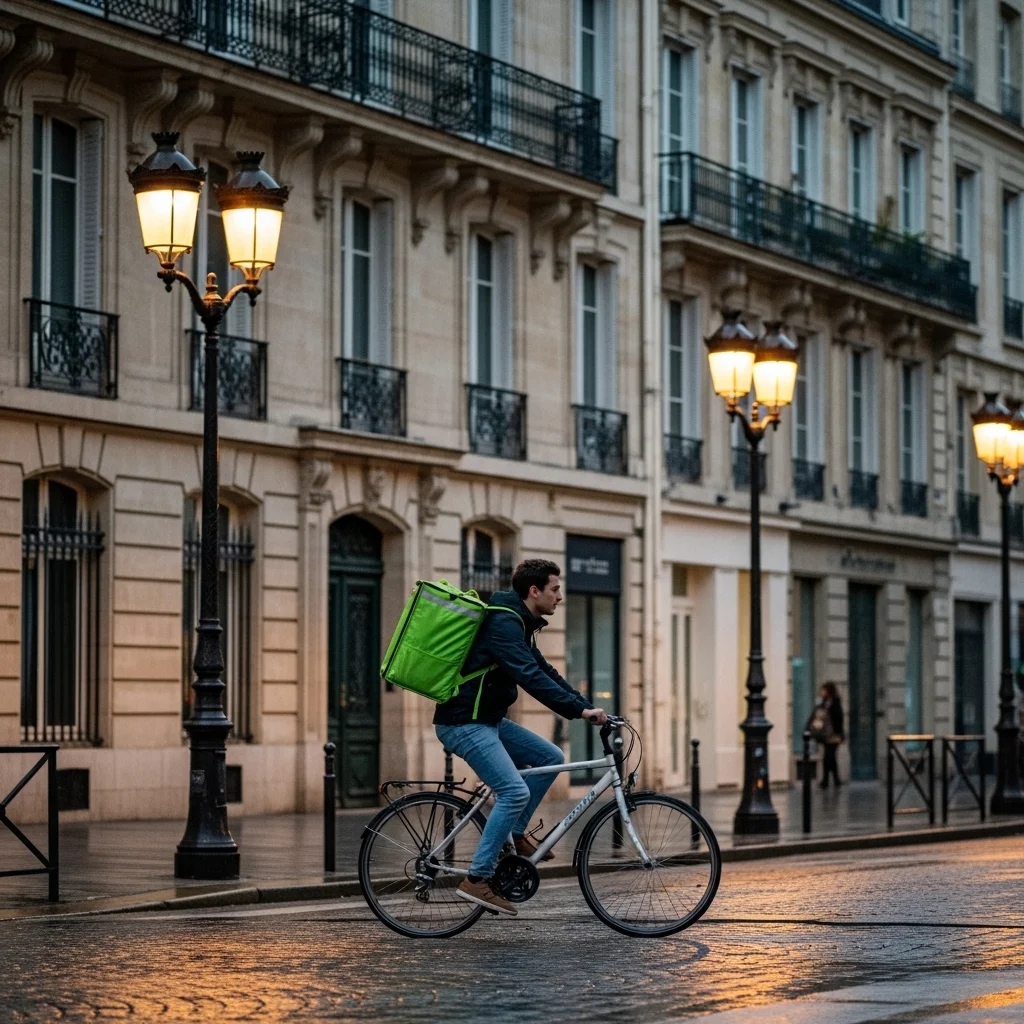 Dubbele werkdag en onzeker inkomen voor maaltijdbezorgers in Franse steden