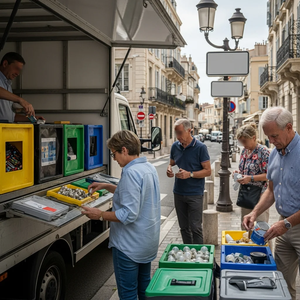 Mobiele milieustraat tijdelijk in Cannes voor inzameling kleine spullen