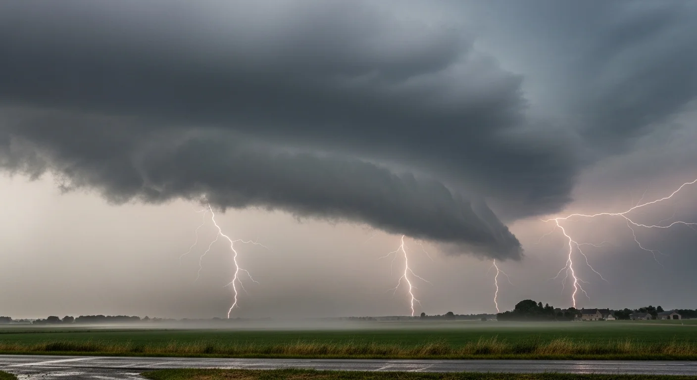 Zware onweersituatie door ‘spanish plume’ en mogelijk ‘derecho’ in noordelijk Frankrijk