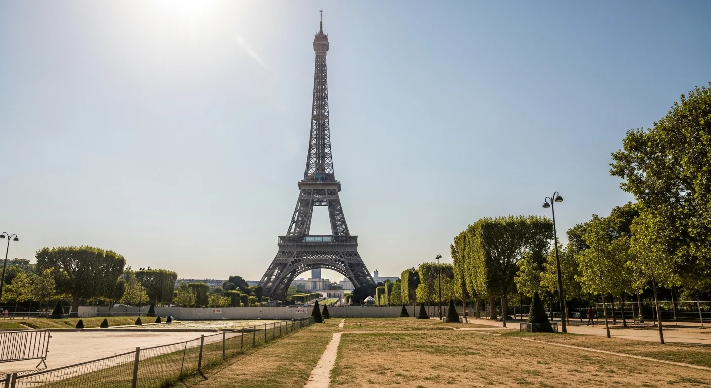 Eiffeltoren eerder gesloten wegens aanhoudende hitte in Parijs