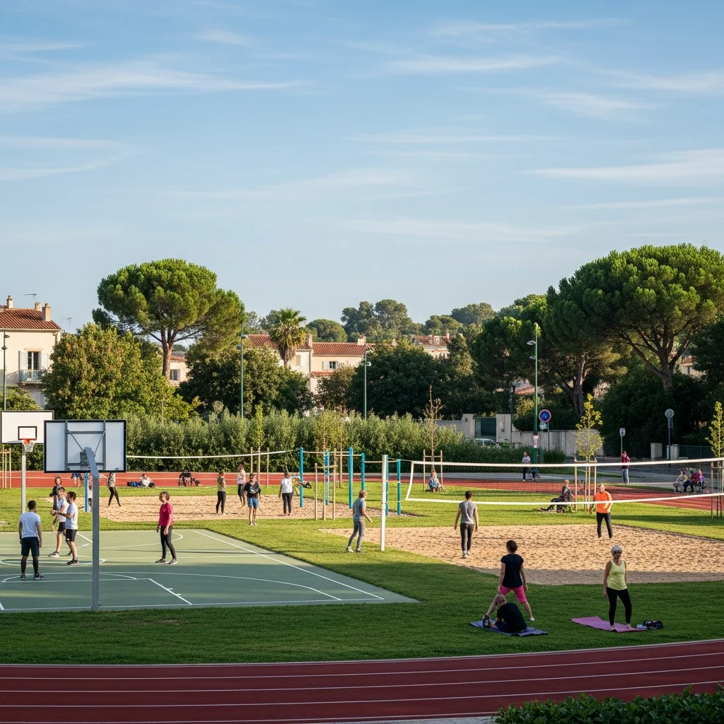 Nieuw sportterrein in Toulon vrij toegankelijk en volledig ingericht