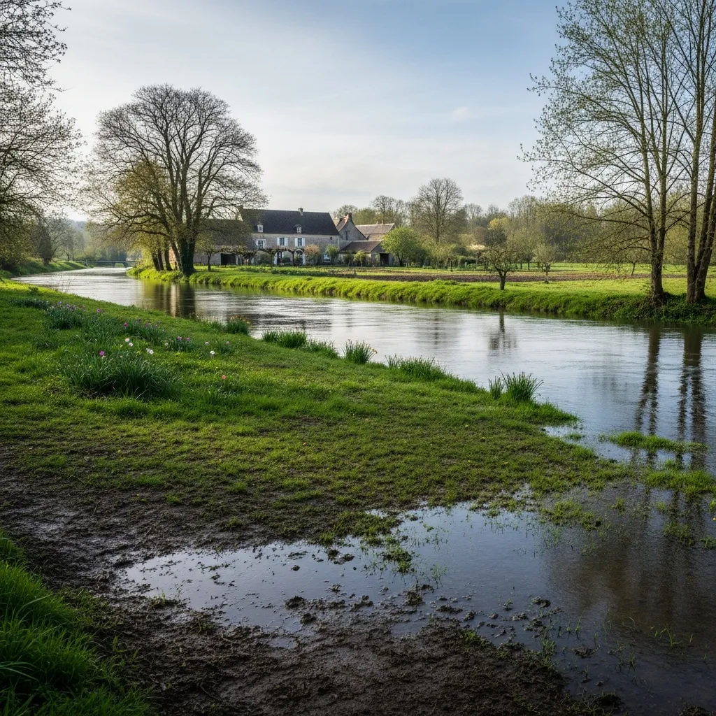 Waterstanden in Frankrijk na uitzonderlijk natte februari sterk gestegen