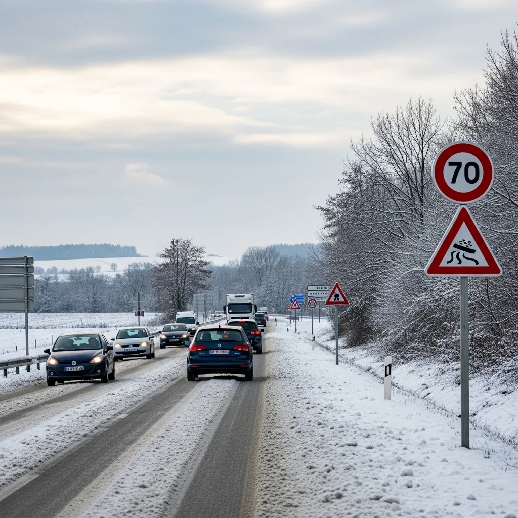 Verkeersbeperkingen door sneeuw en ijzel in Île-de-France en Hauts-de-France