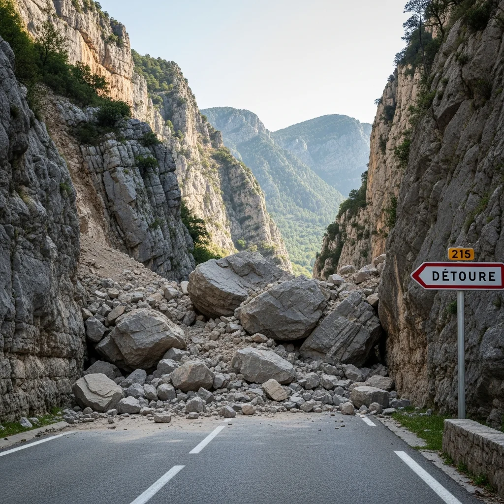 Route door Gorges du Verdon voor onbepaalde tijd afgesloten na grote rotsverschuiving