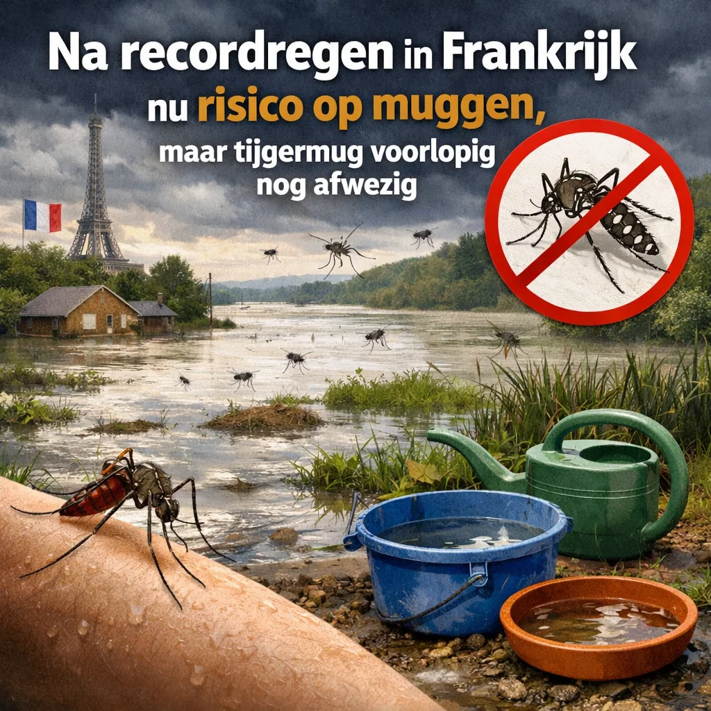 Na recordregen in Frankrijk nu risico op muggen, maar tijgermug voorlopig nog afwezig