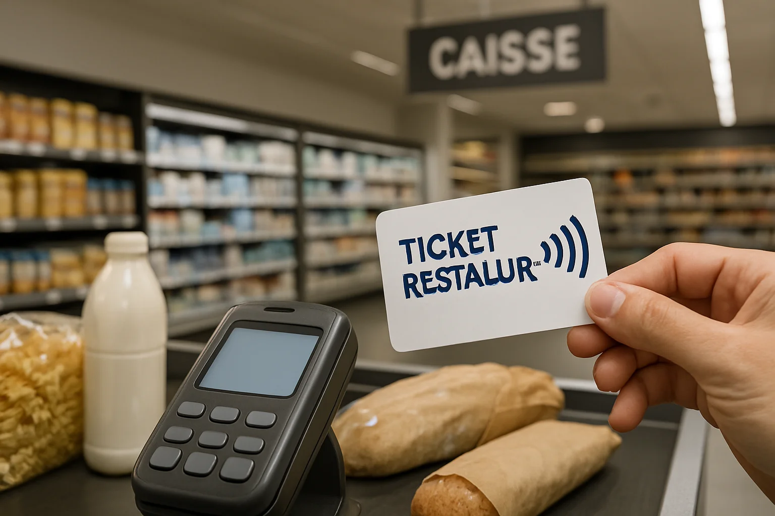 Tickets-restaurant structureel toegestaan in supermarkt tot en met 2028, inclusief gebruik op zondag