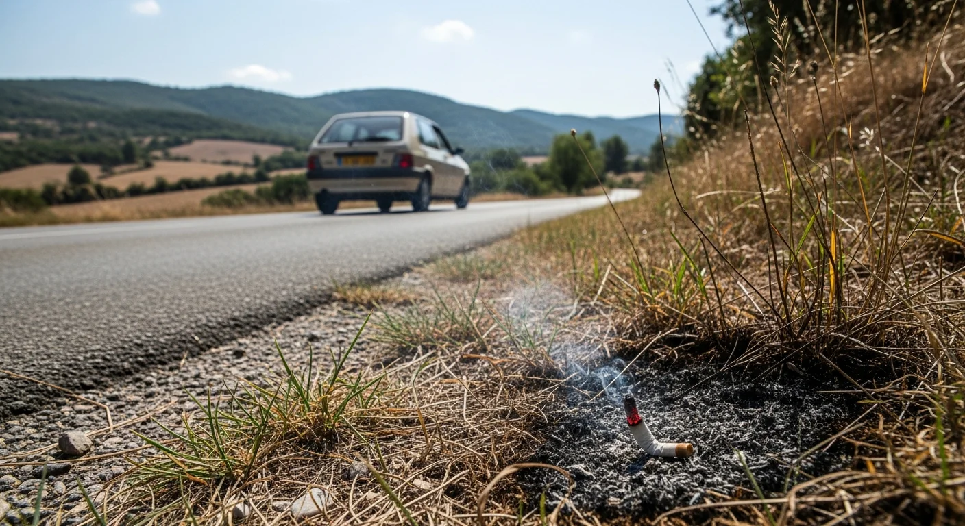 Brandgevaar op Franse wegen: één op vijf automobilisten gooit sigaret uit raam