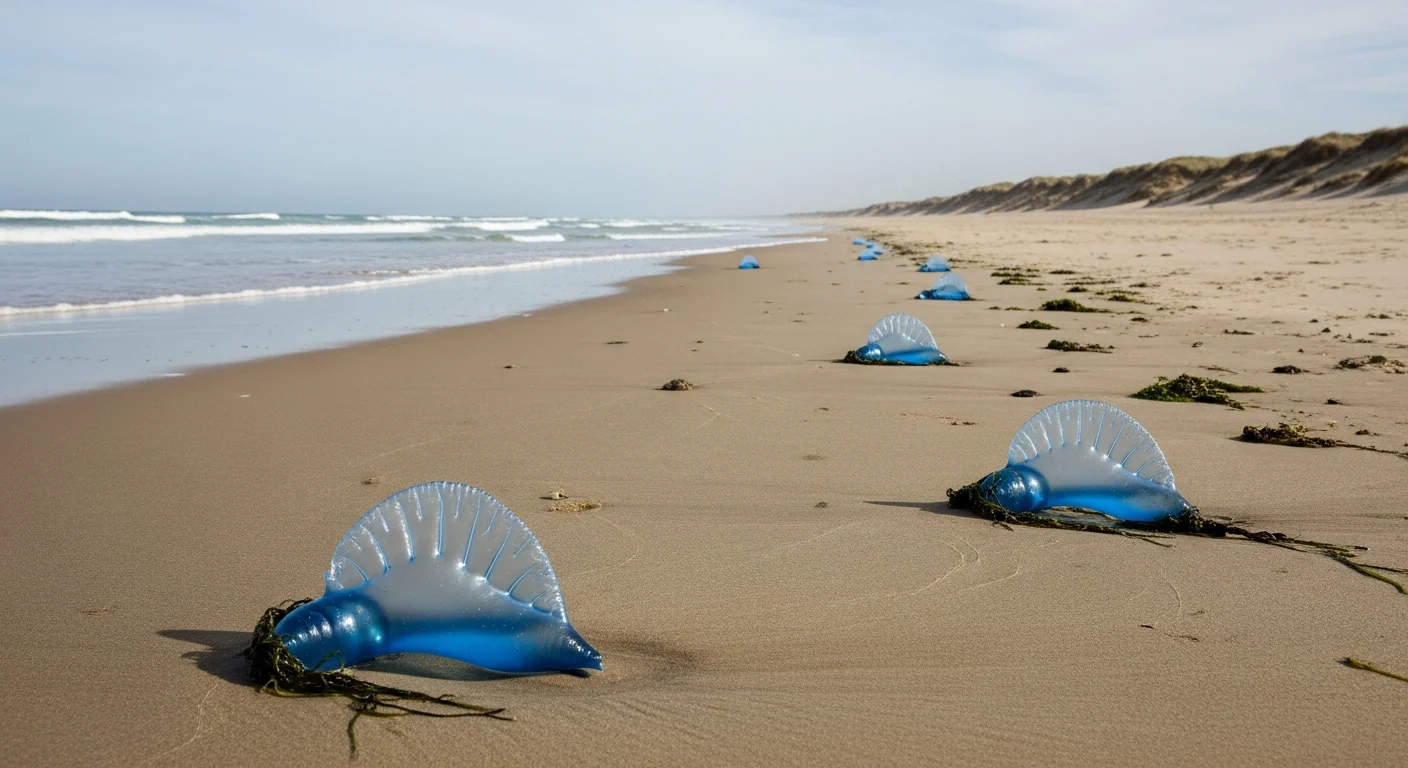 Physalies op Atlantische stranden zorgen deze zomer voor risico op pijnlijke steken