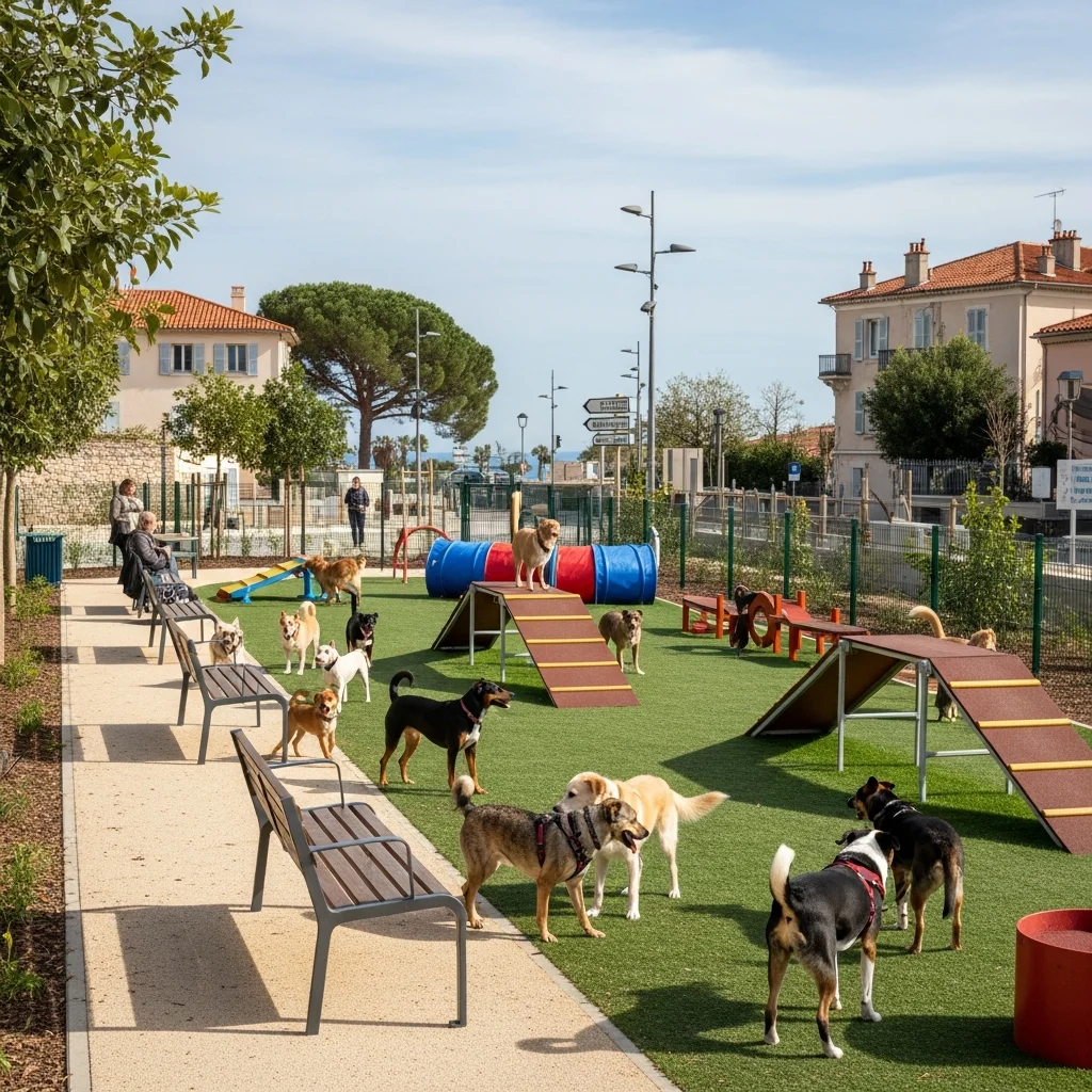 Nieuw hondenspeelpark geopend in Cagnes-sur-Mer