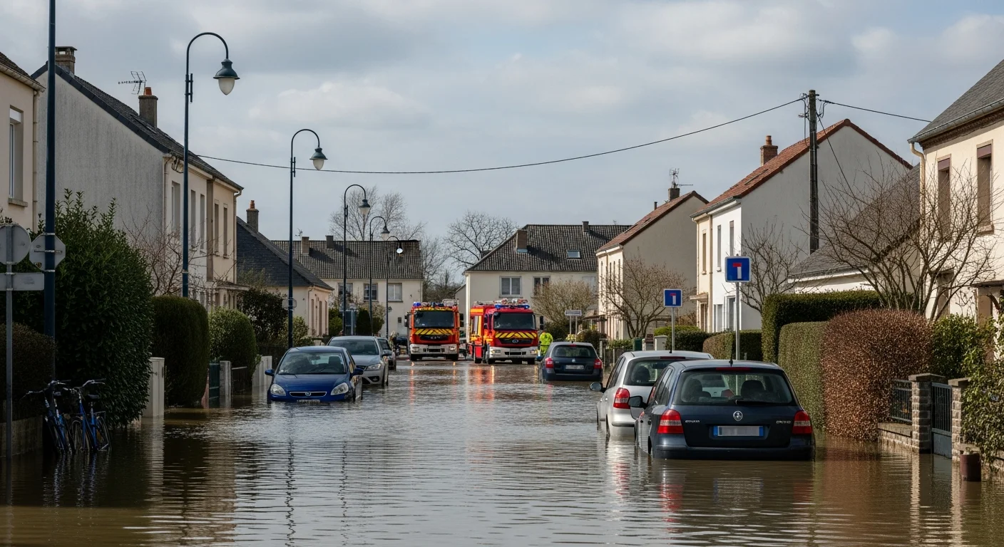 Zware regen veroorzaakt overstromingen en schade in Noord-Frankrijk