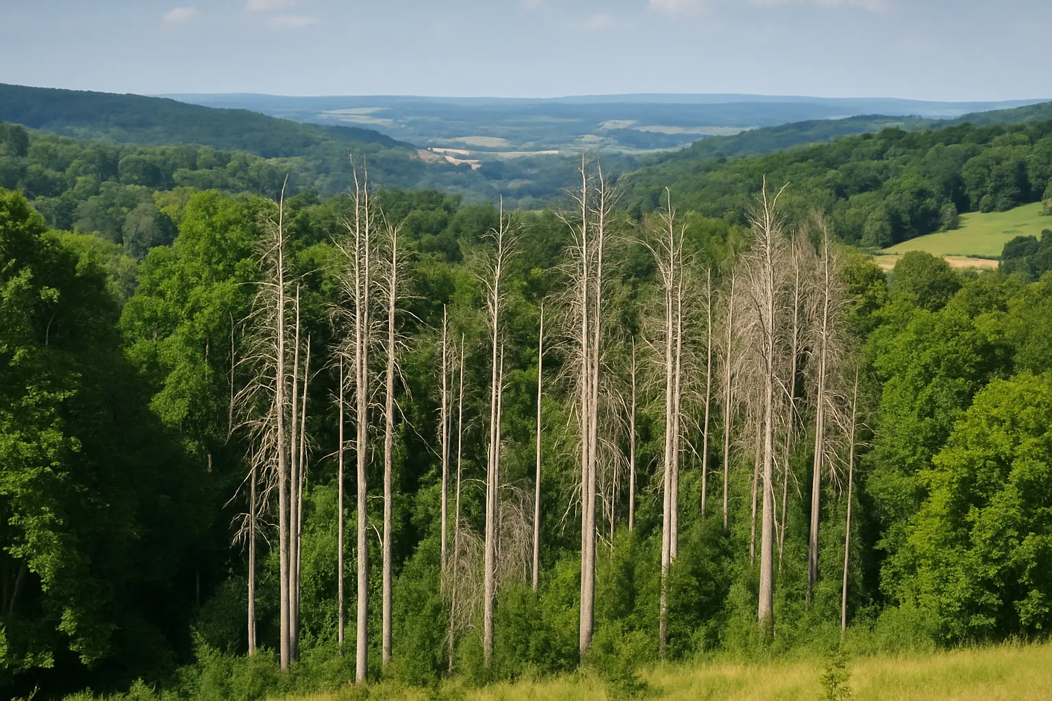 Franse bossen blijven groeien ondanks forse toename boomsterfte