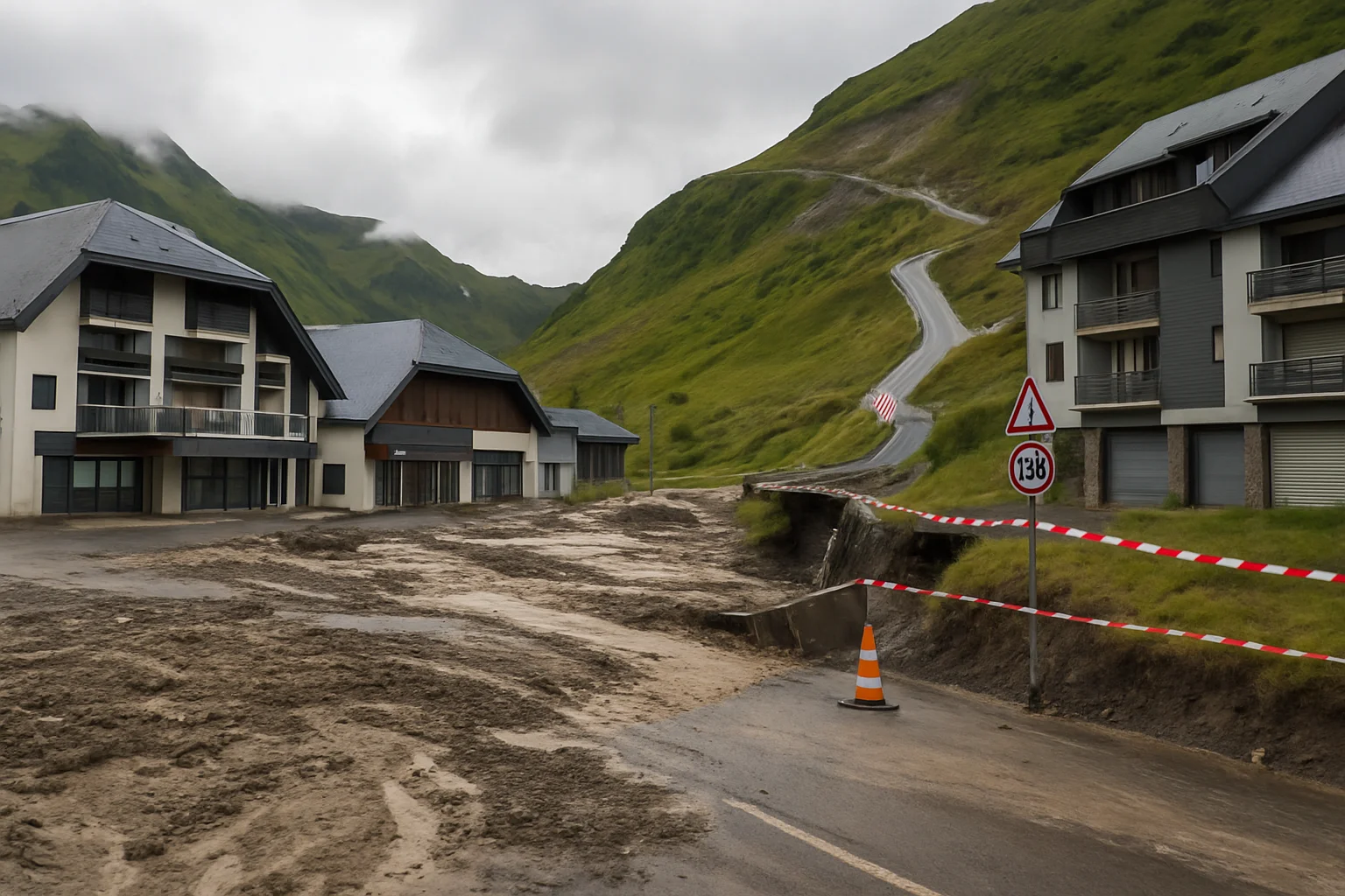 Station de La Mongie open na zware storm, weg naar Col du Tourmalet nog dicht