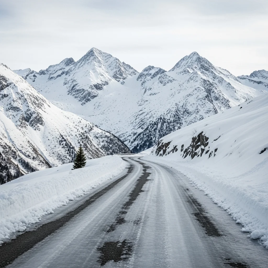 Na sneeuwval: onverharde wegen en lawinegevaar in de bergen creëren verkeersrisico in de Alpes‑Maritimes