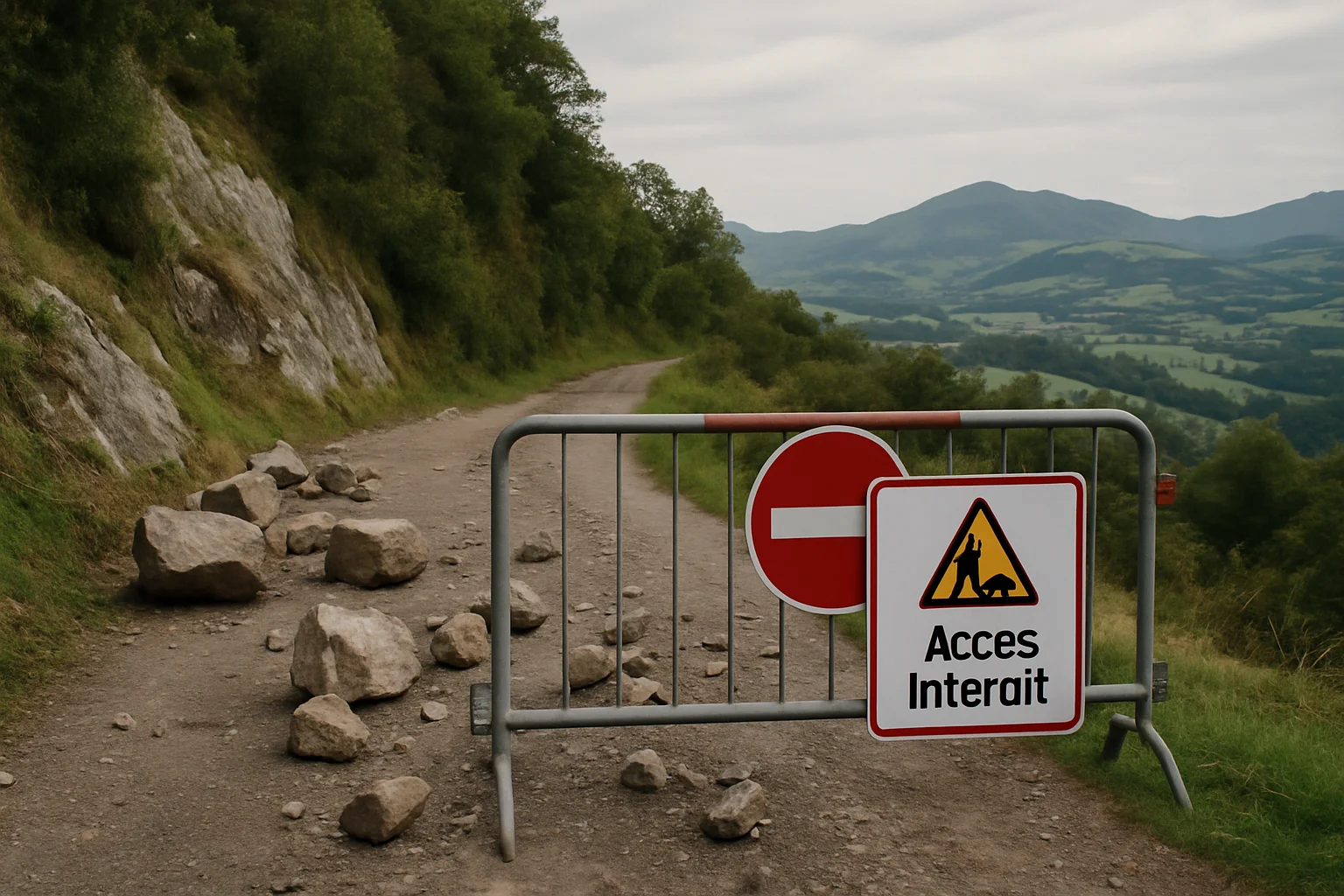 VTT- en wandelroutes bij Pic du Jer in Lourdes tot nader order gesloten na vallende stenen