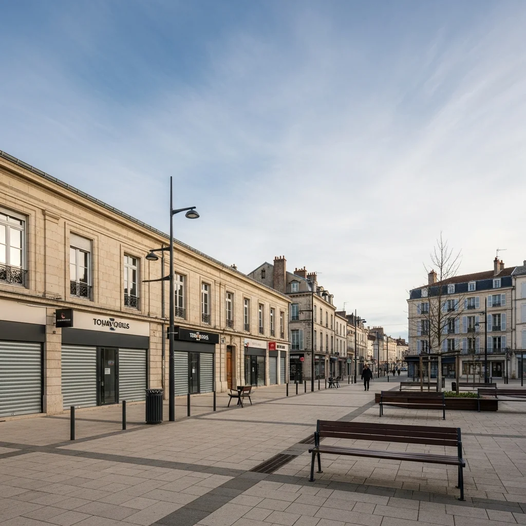 Weinig levendigheid en aanhoudende leegstand op gerenoveerde Place Franklin-Roosevelt in Montauban