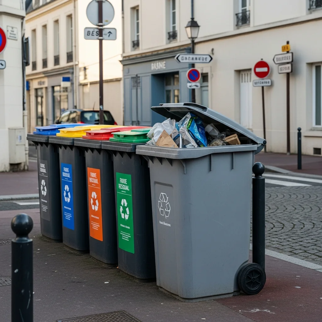 Huishoudelijk afval in Frankrijk: minder restafval, maar veel mis bij afvalscheiding