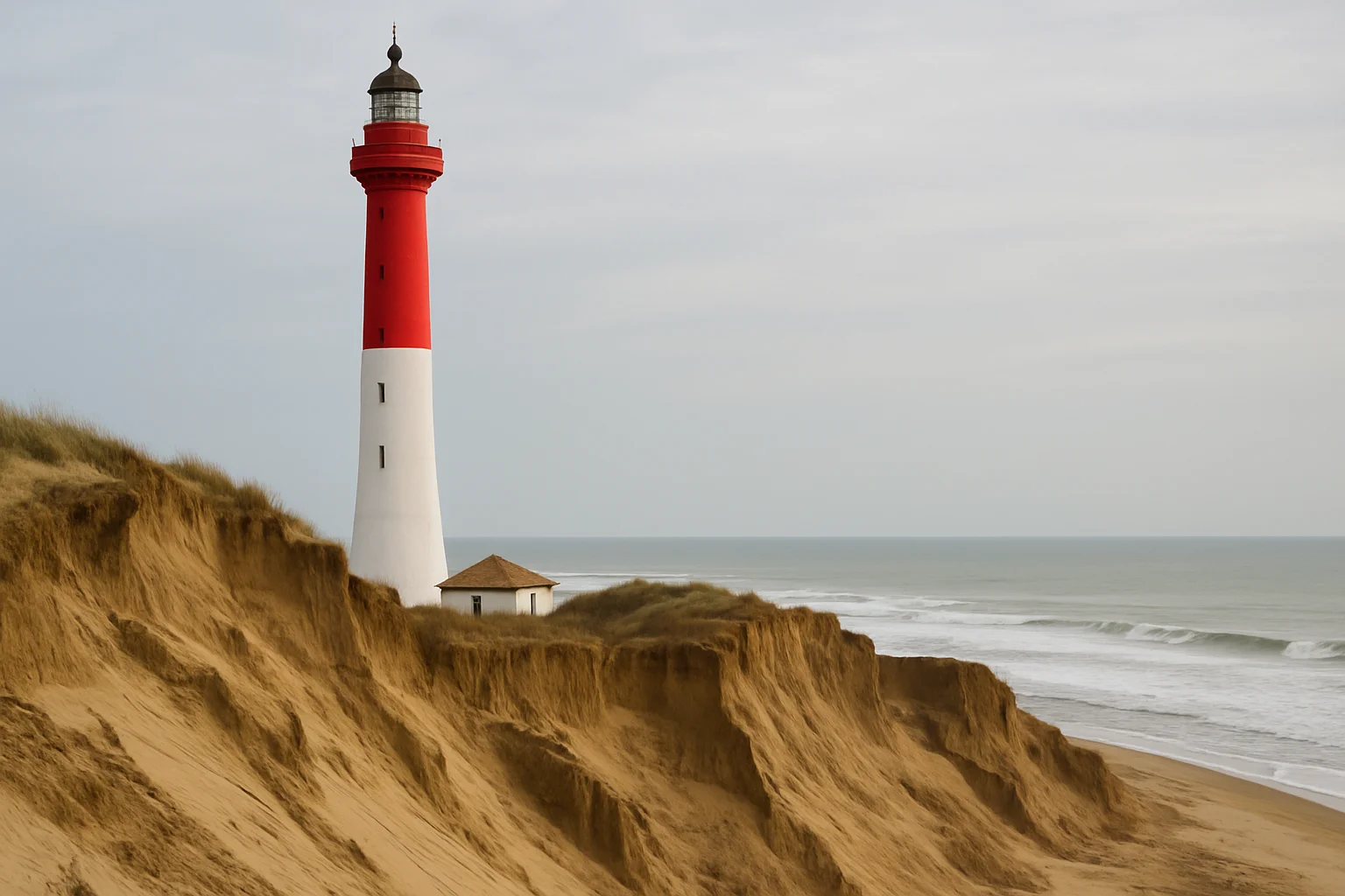 Phare de la Coubre aan Franse Atlantische kust wordt gesloopt vanwege kusterosie