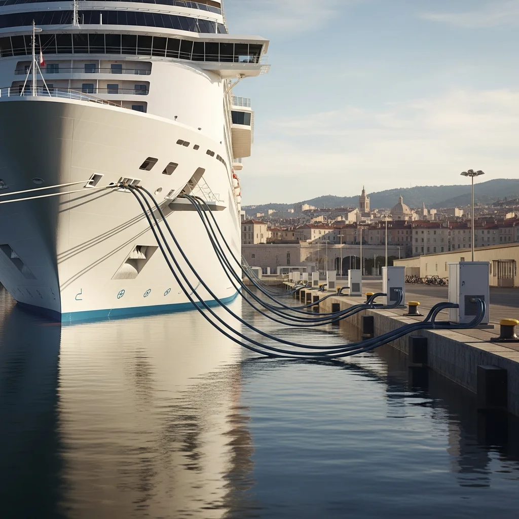 Cruiseschepen aan de stroom in Marseille: minder uitstoot, merkbaar stiller aan de kade
