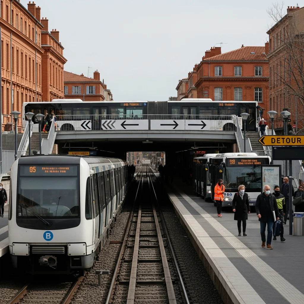 Gedeeltelijke stremming Toulouse metro lijn B door technische storing