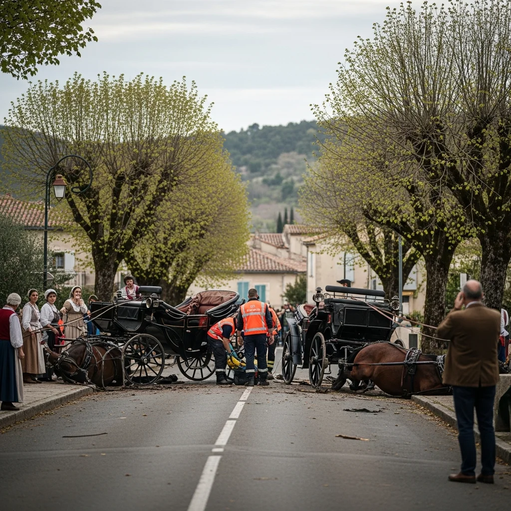 Dodelijk ongeval met calèche tijdens historische optocht in Villefranche-de-Rouergue