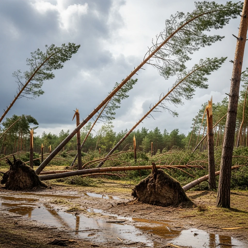Toegang tot bossen in Landes tijdelijk verboden door stormrisico en verzadigde bodems