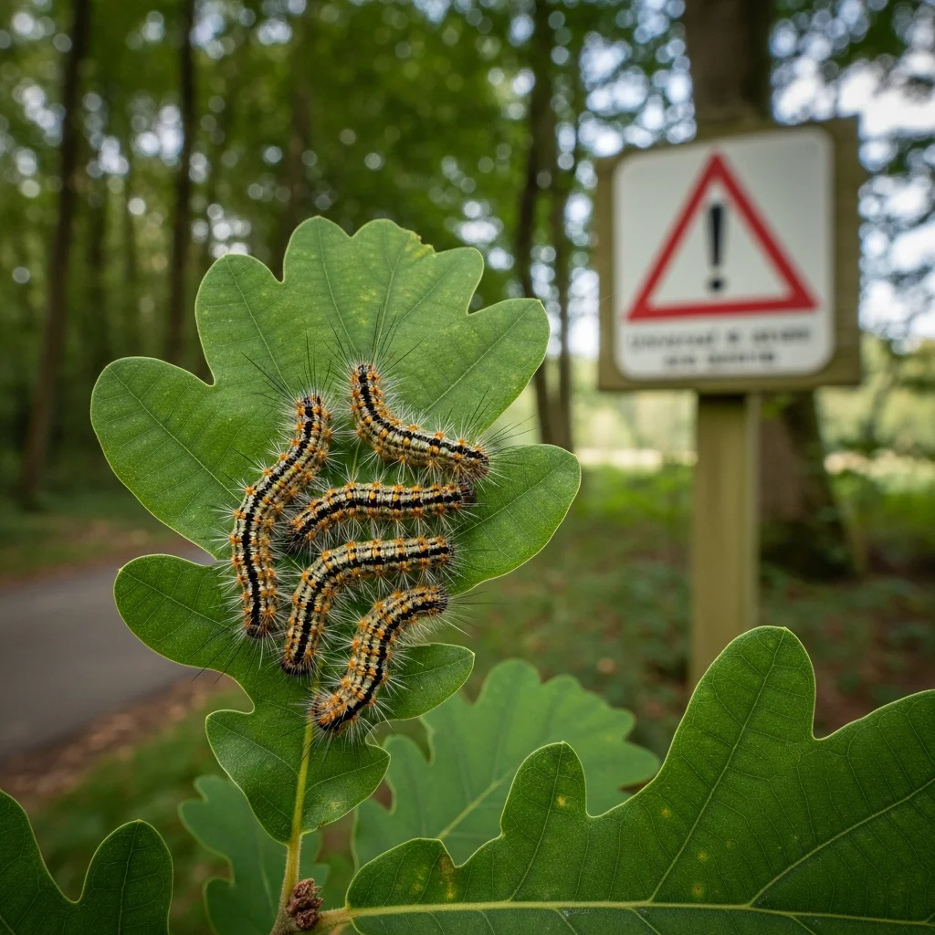 Aantal eikenprocessierupsen sterk toegenomen in Noord-Frankrijk: gevolgen merkbaar in dagelijks leven